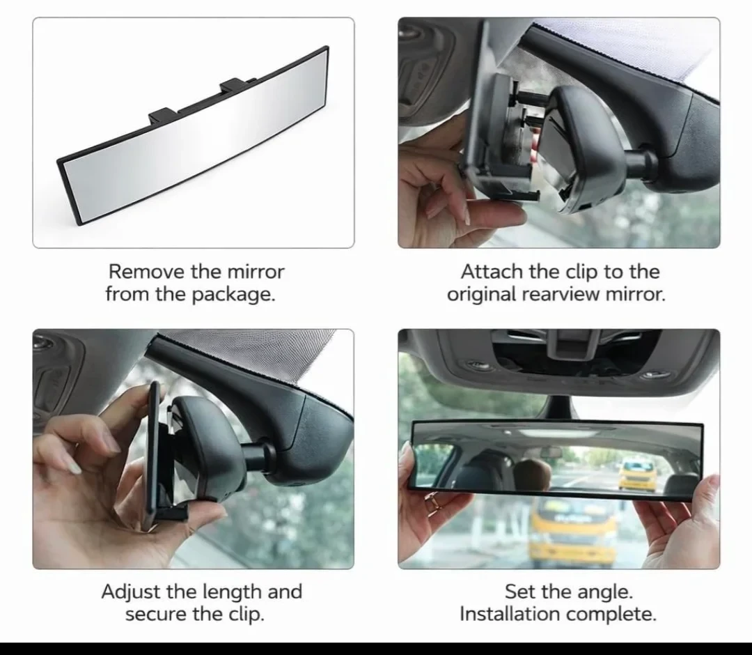Universal Large Vision Car Mirror Wide Angle Rear View Mirror